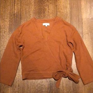 Madewell Orange wrap sweater!